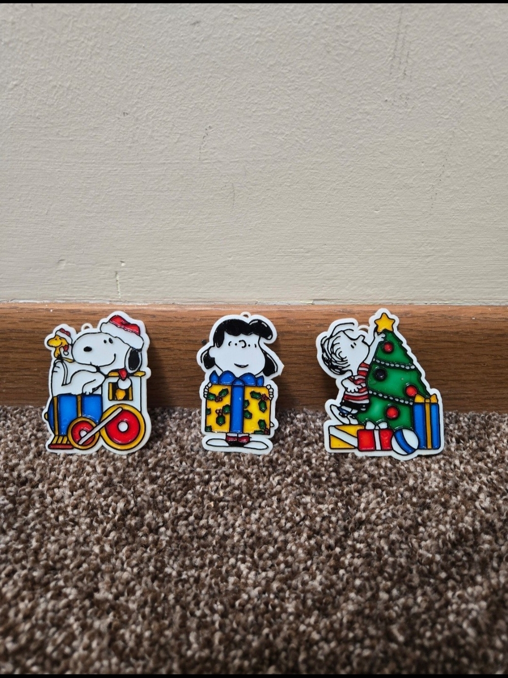 Peanuts Plastic  Christmas Ornament Set